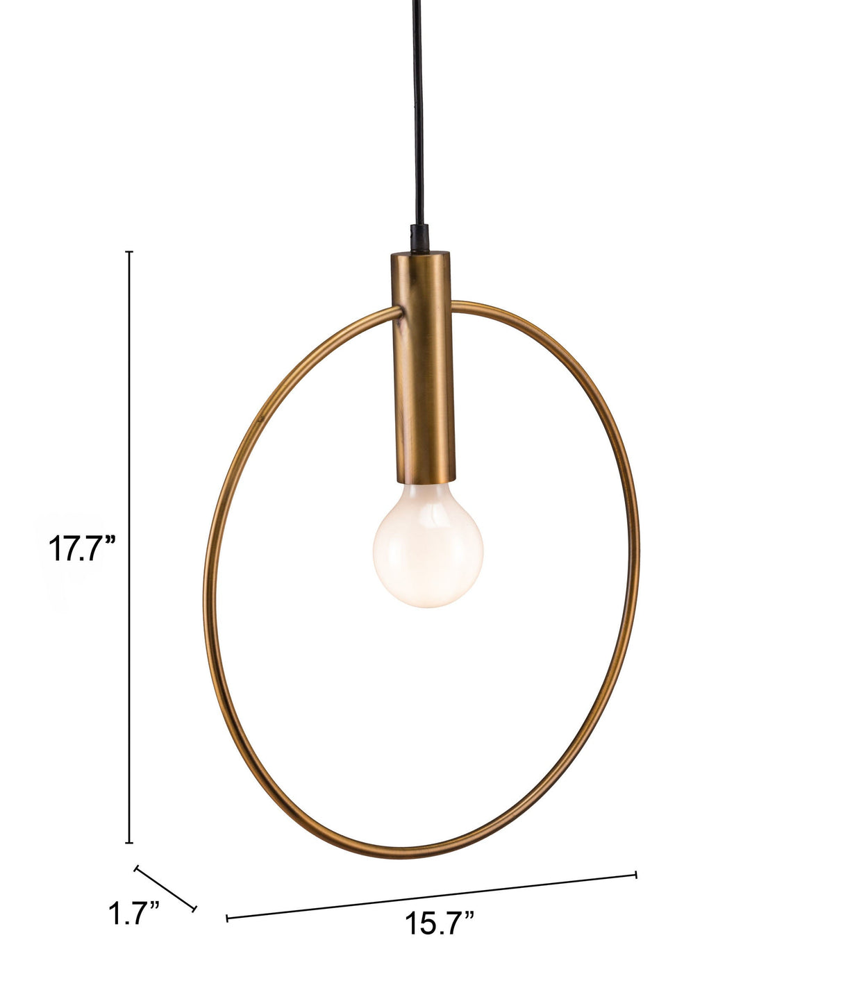 Irenza Brass Ceiling Lamp by Zuomod at Eve Furniture