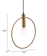Irenza Brass Ceiling Lamp by Zuomod at Eve Furniture