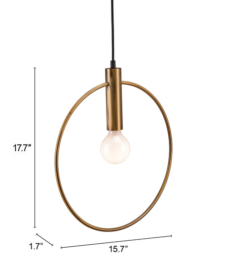 Irenza Brass Ceiling Lamp by Zuomod at Eve Furniture