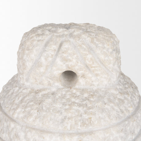 Irina Small White Marble Door Stopper by Mercana at Eve Furniture