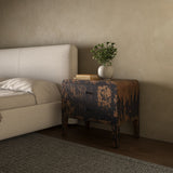 Iris Distressed Black Nightstand by MOES at Eve Furniture