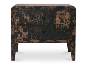 Iris Distressed Black Nightstand by MOES at Eve Furniture
