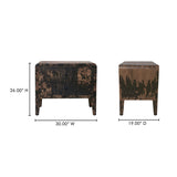 Iris Distressed Black Nightstand by Moe's Home at Eve Furniture