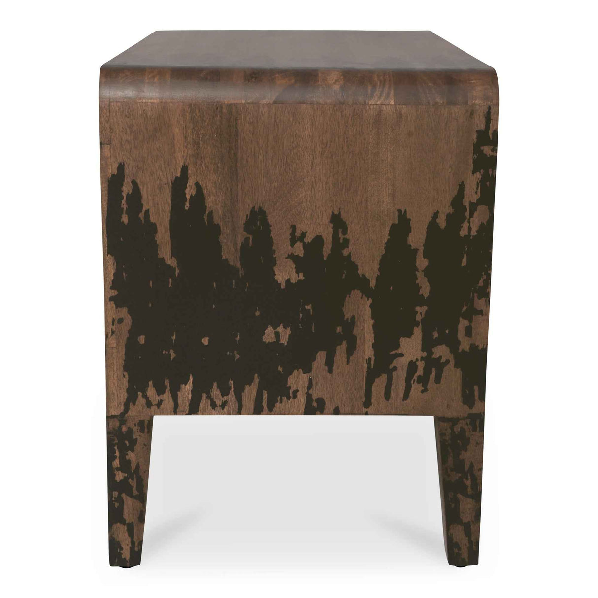 Iris Distressed Black Nightstand