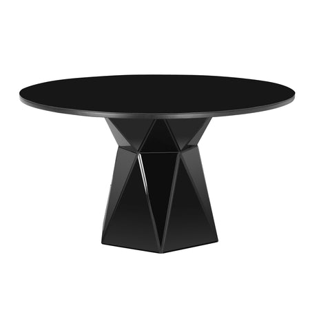 Iris Glass 56" Round Dining Table by TOV Furniture at Eve Furniture