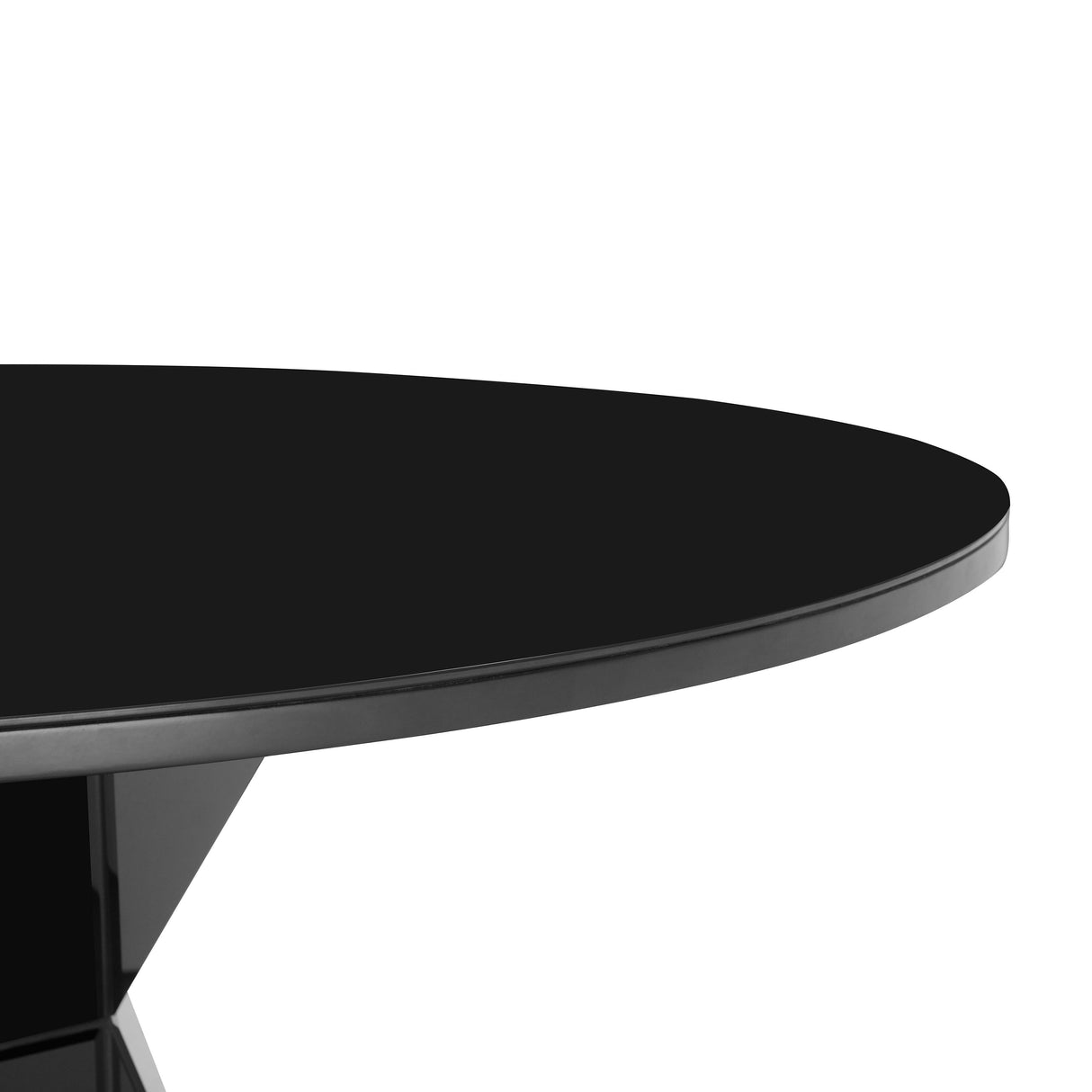 Iris Glass 56" Round Dining Table by TOV Furniture at Eve Furniture