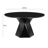 Iris Glass 56" Round Dining Table by TOV Furniture at Eve Furniture