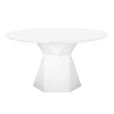 Iris Glass 56" Round Dining Table by TOV Furniture at Eve Furniture