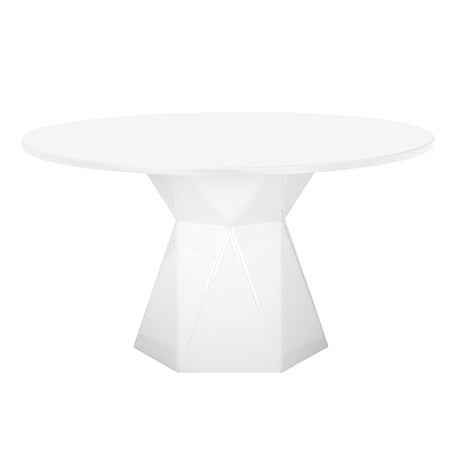 Iris Glass 56" Round Dining Table by TOV Furniture at Eve Furniture