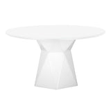 Iris Glass 56" Round Dining Table by TOV Furniture at Eve Furniture