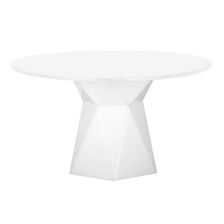 Iris Glass 56" Round Dining Table by TOV Furniture at Eve Furniture