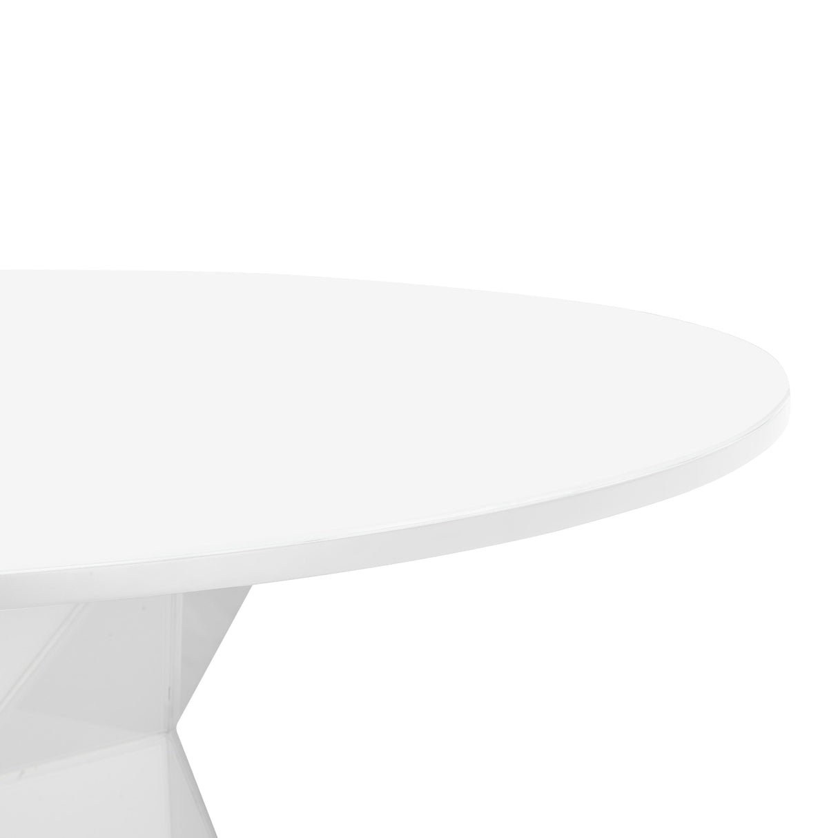 Iris Glass 56" Round Dining Table by TOV Furniture at Eve Furniture