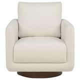 Iris Ivory Fabric Upholstered Swivel Accent Chair by Coaster at Eve Furniture