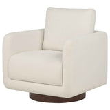 Iris Ivory Fabric Upholstered Swivel Accent Chair by Coaster at Eve Furniture