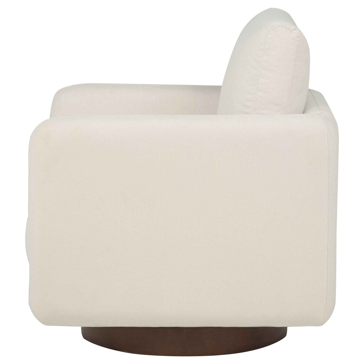 Iris Ivory Fabric Upholstered Swivel Accent Chair by Coaster at Eve Furniture