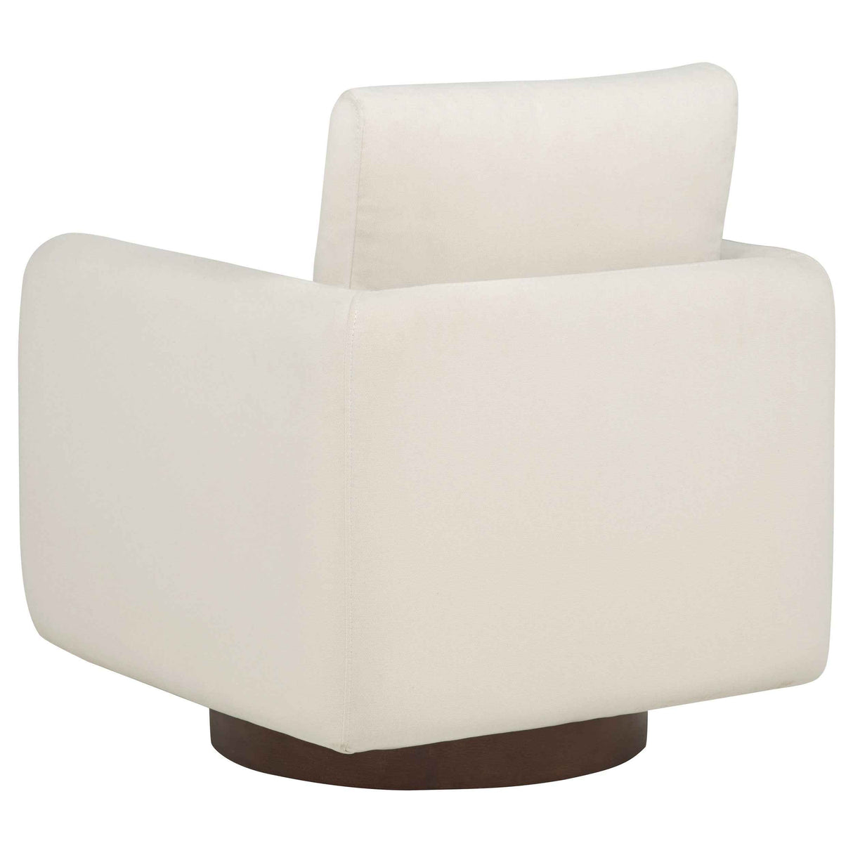 Iris Ivory Fabric Upholstered Swivel Accent Chair by Coaster at Eve Furniture
