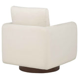 Iris Ivory Fabric Upholstered Swivel Accent Chair by Coaster at Eve Furniture