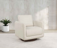 Iris Ivory Fabric Upholstered Swivel Accent Chair by Coaster at Eve Furniture