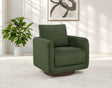 Iris Matcha Fabric Upholstered Swivel Accent Chair by Coaster at Eve Furniture