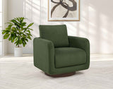 Iris Matcha Fabric Upholstered Swivel Accent Chair by Coaster at Eve Furniture
