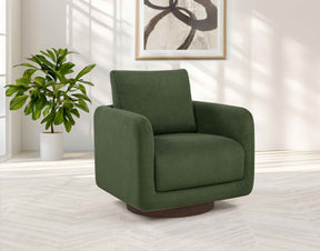 Iris Matcha Fabric Upholstered Swivel Accent Chair by Coaster at Eve Furniture
