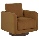 Iris Rust Fabric Upholstered Swivel Accent Chair by Coaster at Eve Furniture