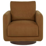 Iris Rust Fabric Upholstered Swivel Accent Chair by Coaster at Eve Furniture