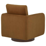 Iris Rust Fabric Upholstered Swivel Accent Chair by Coaster at Eve Furniture