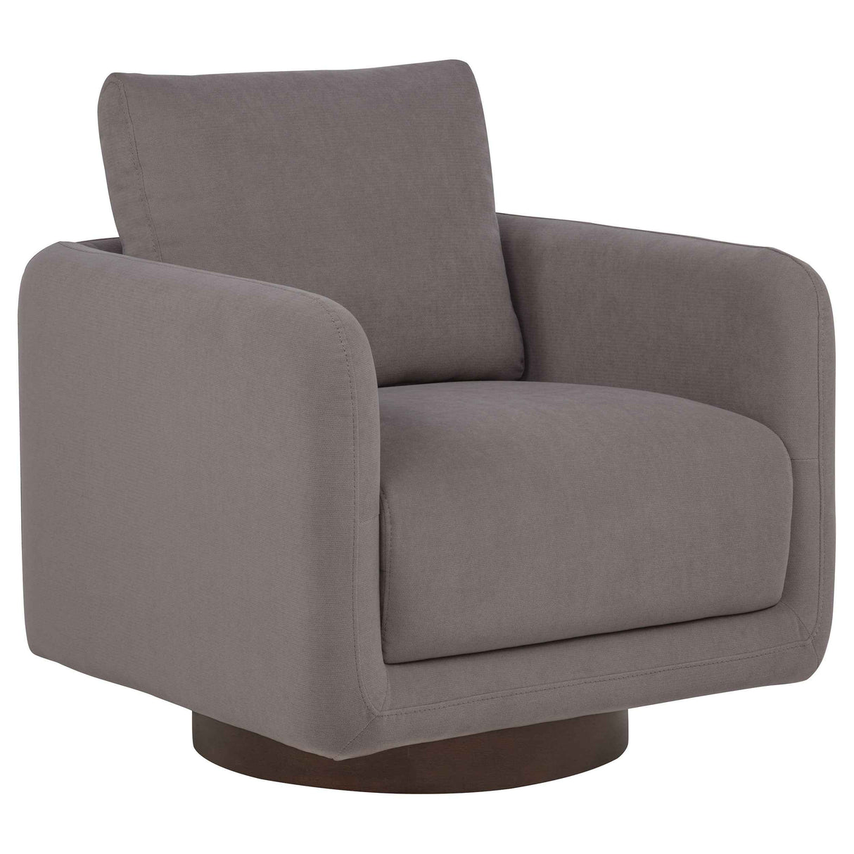 Iris Stone Fabric Upholstered Swivel Accent Chair by Coaster at Eve Furniture