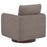 Iris Stone Fabric Upholstered Swivel Accent Chair by Coaster at Eve Furniture
