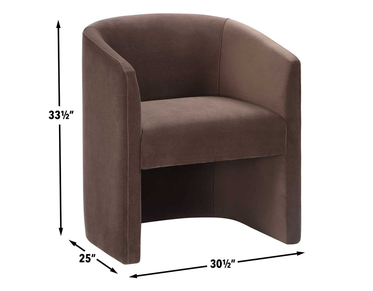 Iris Upholstered Chair, Cocoa