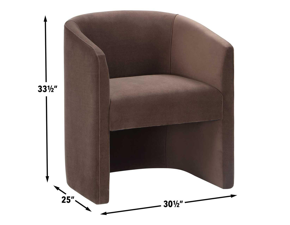 Iris Cocoa Upholstered Chair by Steve Silver at Eve Furniture