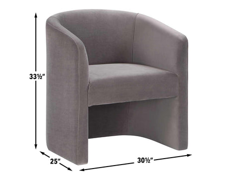 Iris Fog Upholstered Chair by Steve Silver at Eve Furniture