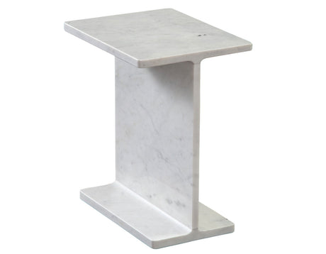 Irma Banswara White Marble Accent Table by Steve Silver at Eve Furniture