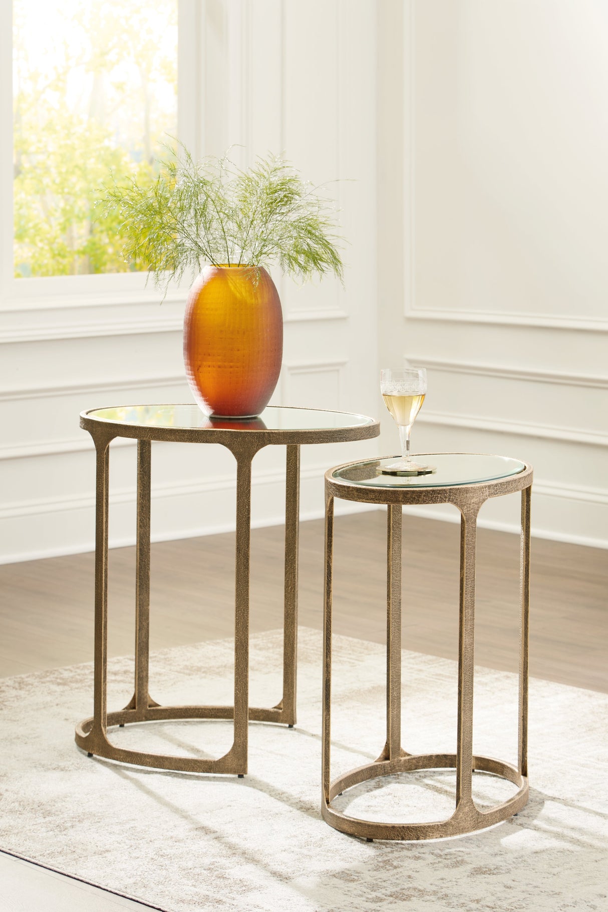 Irmaleigh Antique Black Accent Table