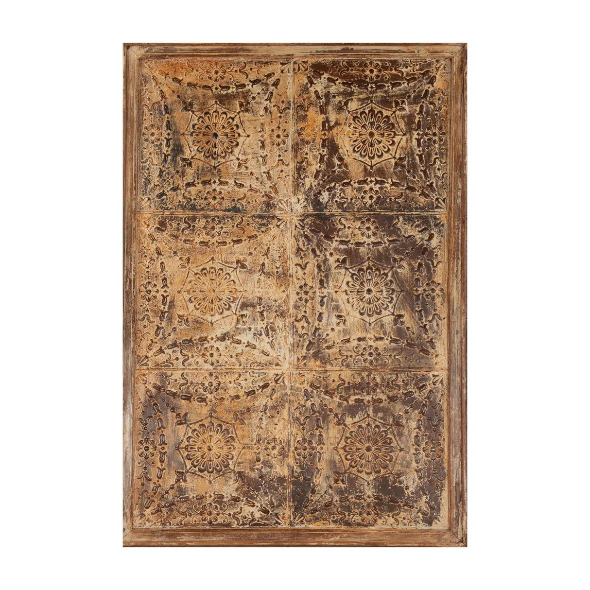 Iron Ceiling Panel Wall Hanging with 6 panels in Antique White by Home Trends & Design at Eve Furniture