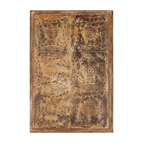 Iron Ceiling Panel Wall Hanging with 6 panels in Antique White by Home Trends & Design at Eve Furniture