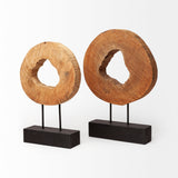 Ironwood II (Small) 13L x 4W Natural Wooden Circular Object by Mercana at Eve Furniture