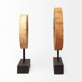 Ironwood II (Small) Natural Wooden Circular Object by Mercana at Eve Furniture