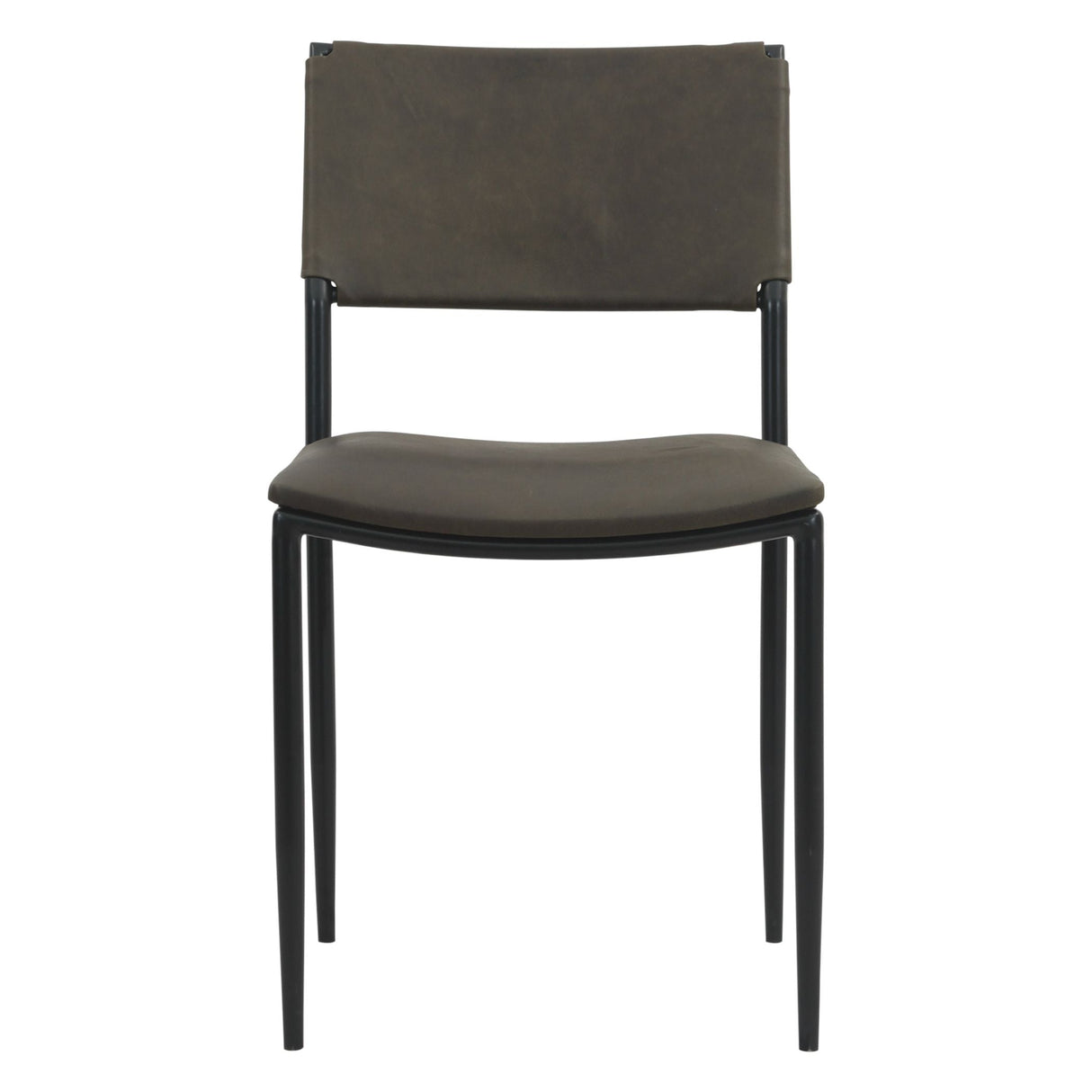 Irvine 18" Dining Chair Olive Green Leather and Iron, Set of 2 by Home Trends & Design at Eve Furniture