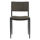 Irvine 18" Dining Chair Olive Green Leather and Iron, Set of 2 by Home Trends & Design at Eve Furniture