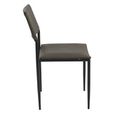 Irvine 18" Dining Chair Olive Green Leather and Iron, Set of 2 by Home Trends & Design at Eve Furniture