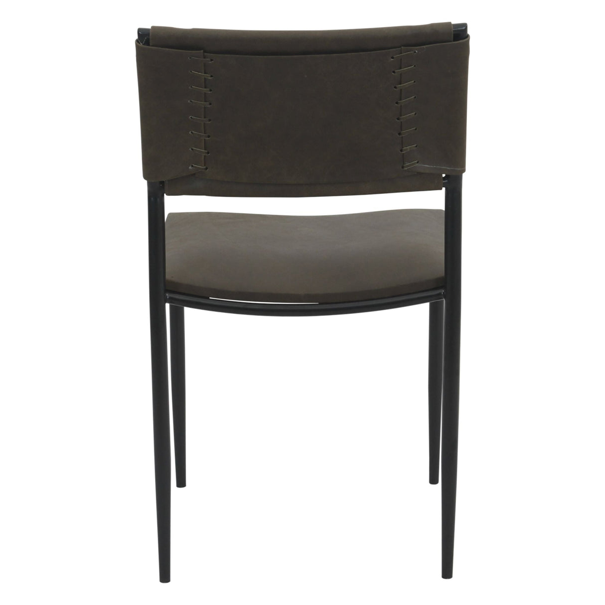 Irvine 18" Dining Chair Olive Green Leather and Iron, Set of 2 by Home Trends & Design at Eve Furniture