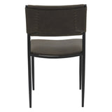 Irvine 18" Dining Chair Olive Green Leather and Iron, Set of 2 by Home Trends & Design at Eve Furniture