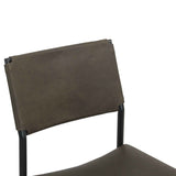 Irvine 18" Dining Chair Olive Green Leather and Iron, Set of 2 by Home Trends & Design at Eve Furniture