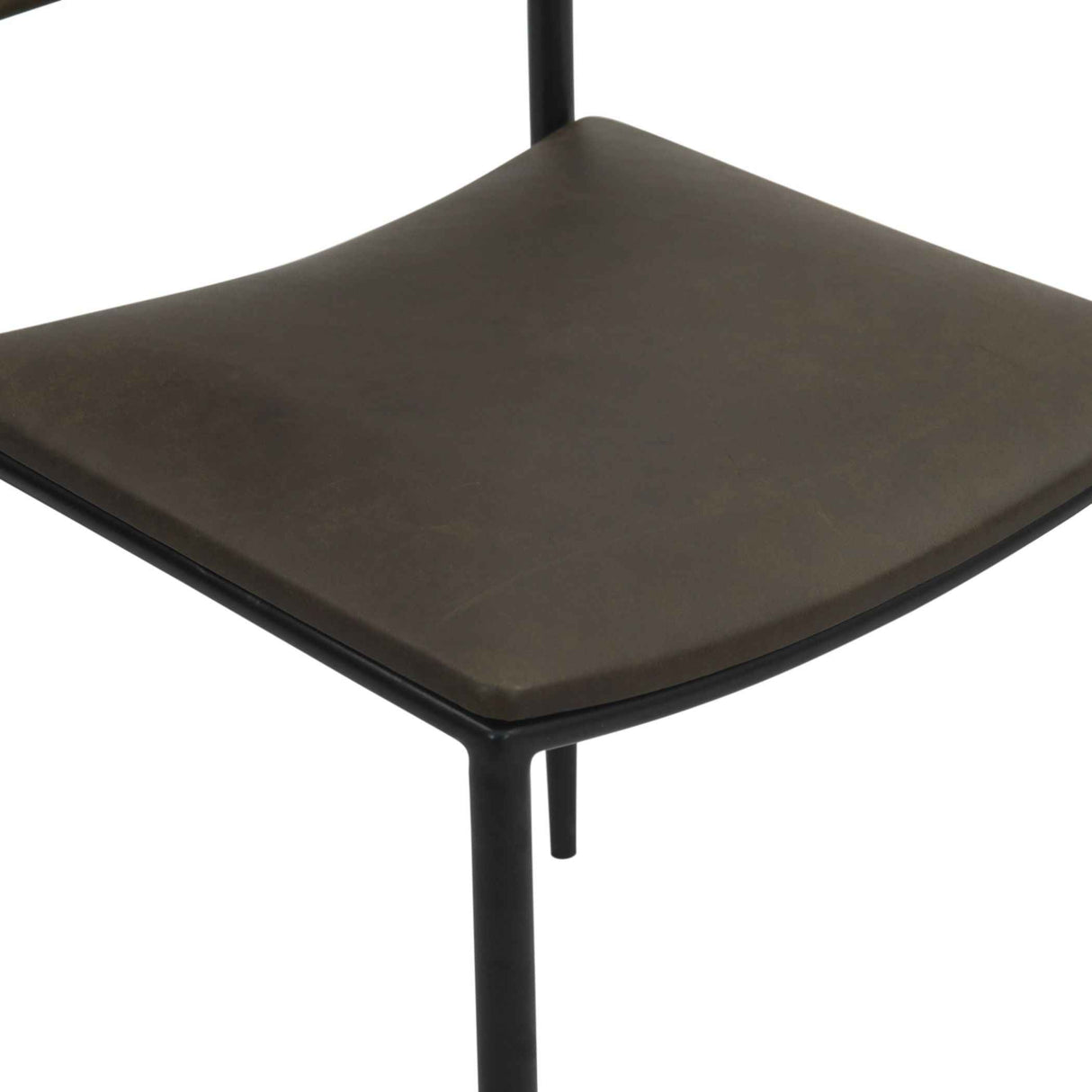 Irvine 18" Dining Chair Olive Green Leather and Iron, Set of 2 by Home Trends & Design at Eve Furniture