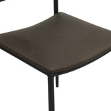 Irvine 18" Dining Chair Olive Green Leather and Iron, Set of 2 by Home Trends & Design at Eve Furniture