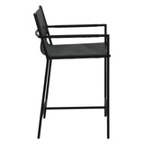 Irvine 20" Counter Armchair in Black Leather and Iron by Home Trends & Design at Eve Furniture