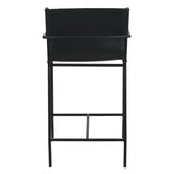 Irvine 20" Counter Armchair in Black Leather and Iron by Home Trends & Design at Eve Furniture