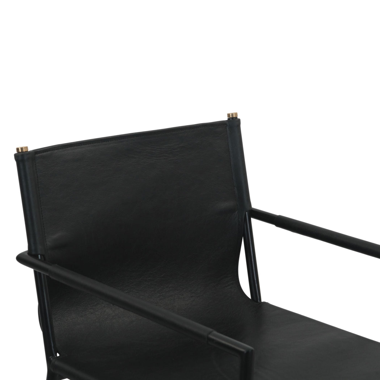 Irvine 20" Counter Armchair in Black Leather and Iron by Home Trends & Design at Eve Furniture